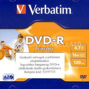 Kép: „Gyakorló szövegek a jelöléstan elsajátításhoz” című jegyzethez hanganyag DVD-n 