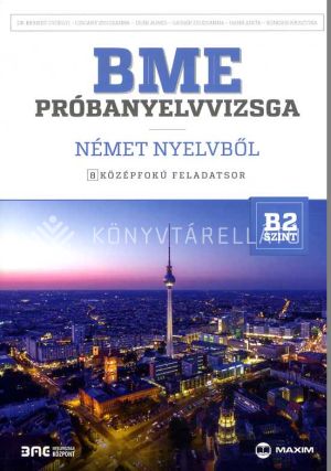 Kép: BME próbanyelvvizsga német nyelvből - 8  középfokú feladatsor - B2 szint (CD melléklettel)