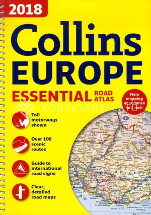 Kép: Európa spirál atlasz (Collins Essential)