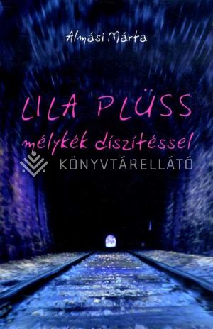 Kép: Lila plüss, mélykék díszítéssel