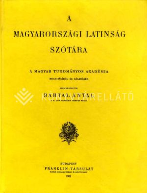 Kép: A magyarországi latinság szótára