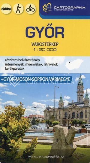 Kép: Győr várostérkép (Győr-Moson-Sopron megyes) "SC" keményborítós
