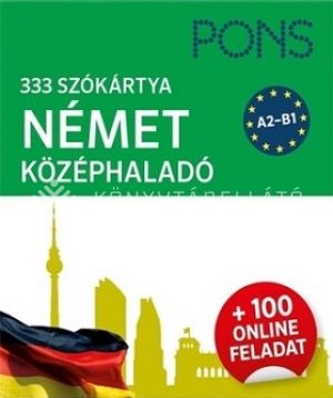Kép: PONS 333 szókártya Német középhaladó + 100 online feladat