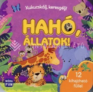 Kép: Kukucskálj, keresgélj! - Hahó, állatok! - 12 kihajtható füllel!