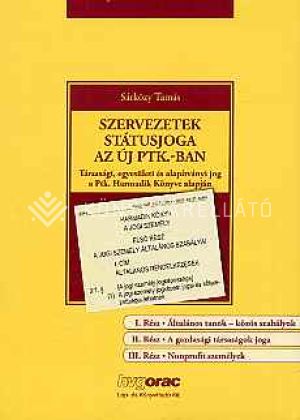 Kép: Szervezetek státusjoga az új ptk.-ban