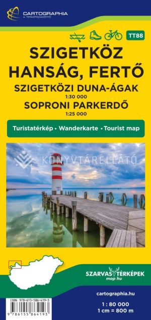 Kép: Szigetköz, Hanság, Fertő kerékpáros-, vízisport- és turistatérkép (2025)