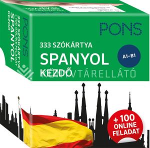 Kép: PONS 333 szókártya SPANYOL kezdő + 100 online feladat