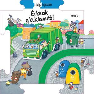 Kép: Puzzle és pálya - Érkezik a kukásautó