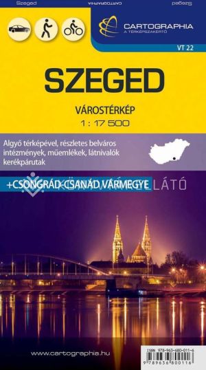 Kép: Szeged várostérkép (vármegye térképpel) [VT 22] Cartographia