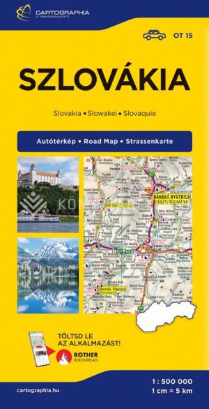 Kép: Szlovákia keményborítós autótérkép