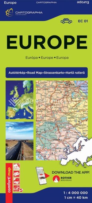 Kép: Európa Comfort térkép (laminált) (2025)