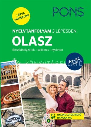 Kép: PONS Nyelvtanfolyam 3 lépésben OLASZ - online letölthető hanganyaggal