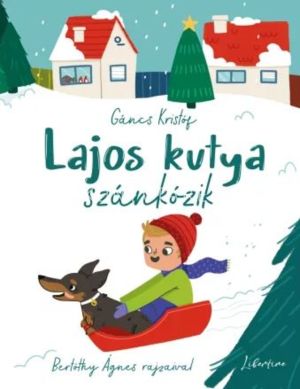 Kép: Lajos kutya szánkózik