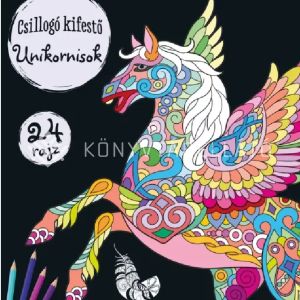 Kép: Csillogó kifestő - Unikornisok - felnőtt színező